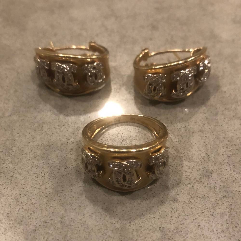 14K Gold set of ring & earings
